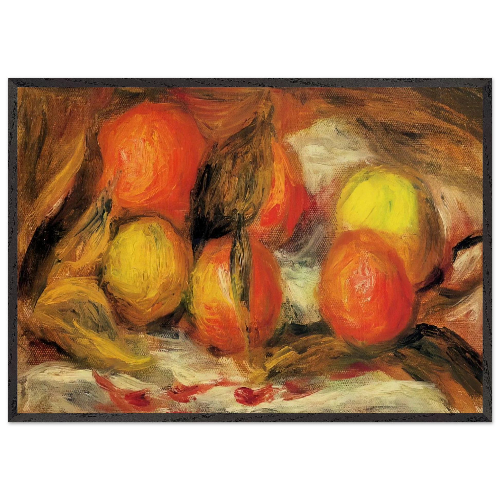 STILL LIFE N10 - Pierre-Auguste Renoir Framed Art Print – Black Wooden Frame - Default Title - -Framed Art Print