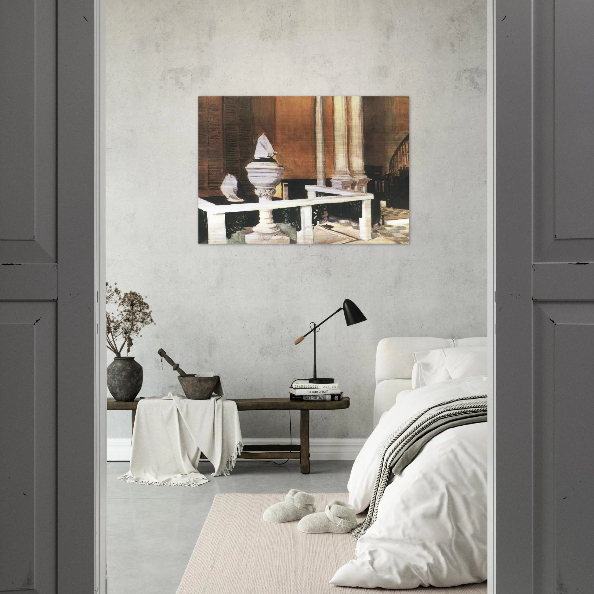 Baptistry of St. John s - Edward Hopper Brushed Aluminum Print - 70x100 cm / 28x40 inches | Edward Hopper Aluminum Print | Edward Hopper Prints