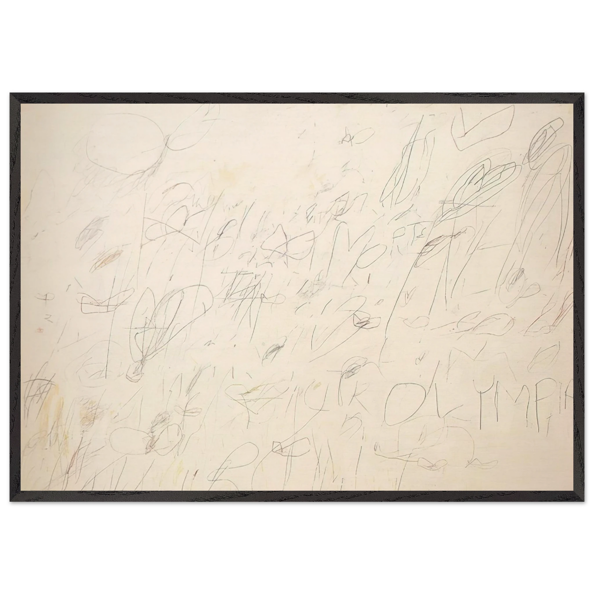 Olympia - Cy Twombly Framed Art Print – Black Wooden Frame - Default Title - -Framed Art Print