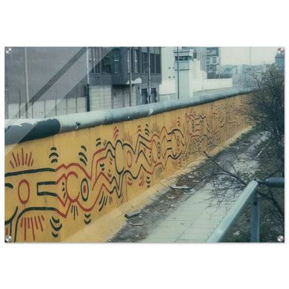 BERLIN MURAL 1986 - Keith Haring Acrylic Print - 70x100 cm / 28x40″ inches | Keith Haring Wall Art | Keith Haring Prints