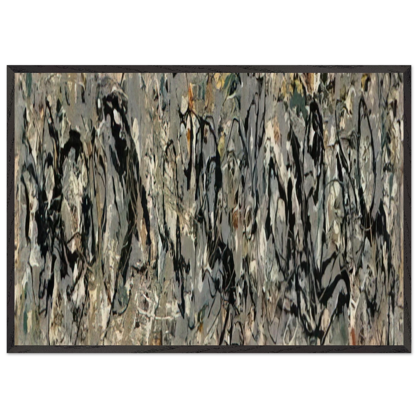 NUMBER 10 1949 - Jackson Pollock Framed Art Print – Black Wooden Frame - Default Title - -Framed Art Print