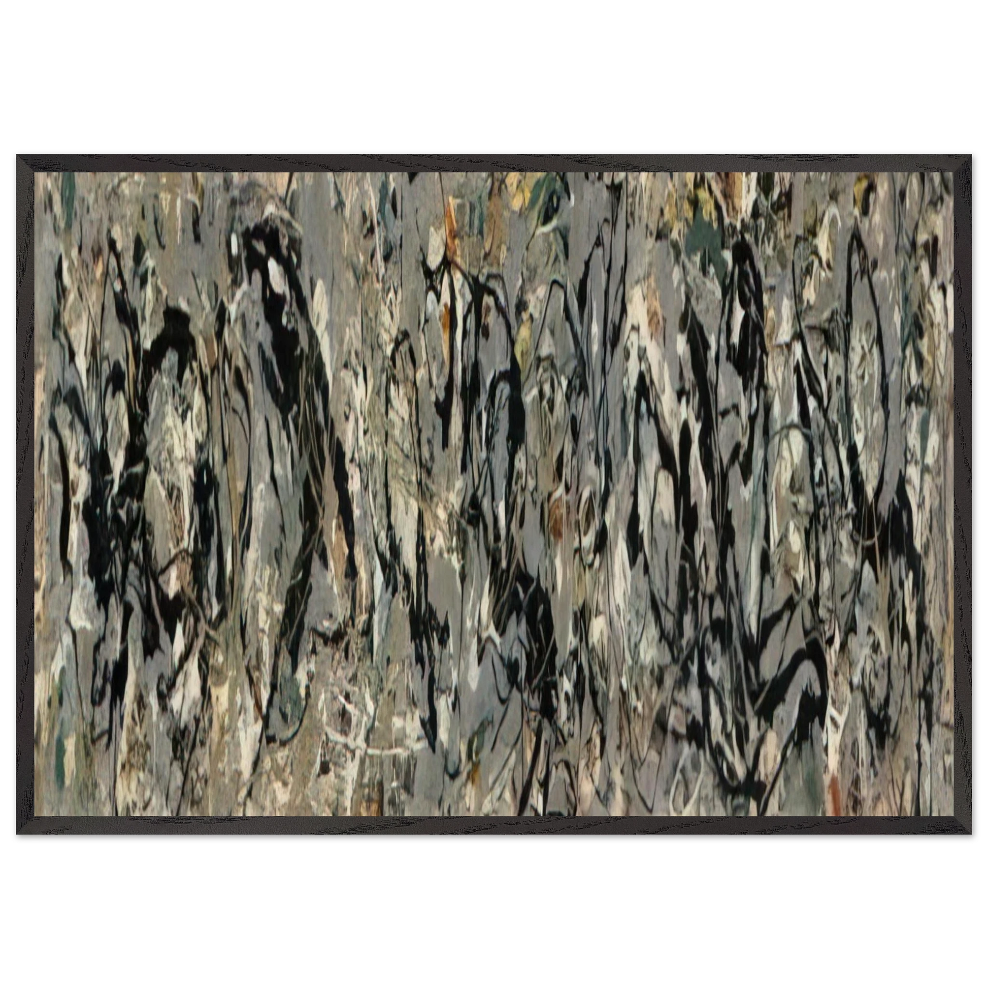 NUMBER 10 1949 - Jackson Pollock Framed Art Print – Black Wooden Frame - Default Title - -Framed Art Print