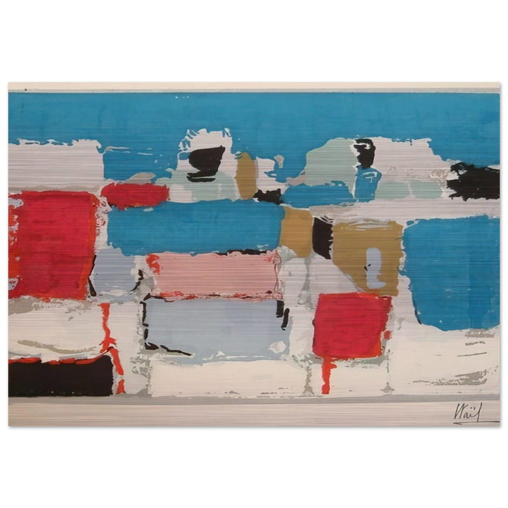 Méditerranée 01 - Art Informel - Nicolas de Stael Brushed Aluminum Print - 70x100 cm / 28x40 inches | Nicolas de Stael Aluminum Print | Nicolas de Stael Prints