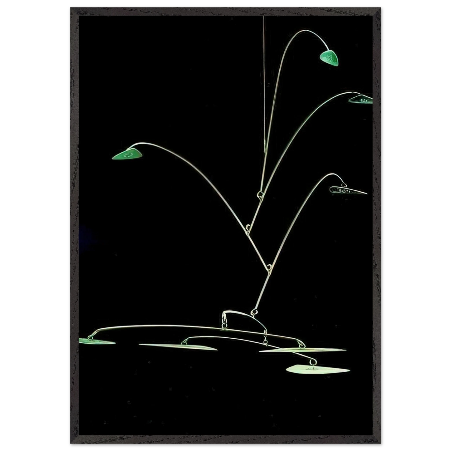 STAINLESS STEALER 1966 - Alexander Calder Framed Art Print – Black Wooden Frame - Default Title - -Framed Art Print