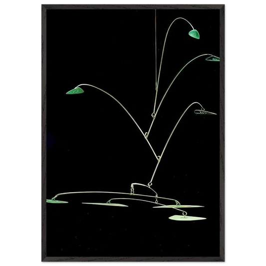 STAINLESS STEALER 1966 - Alexander Calder Framed Art Print – Black Wooden Frame - Default Title - -Framed Art Print