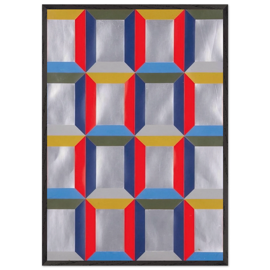 St Marks 16 Frames - 1967 - Miriam Schapiro Framed Art Print – Black Wooden Frame - Default Title - -Framed Art Print