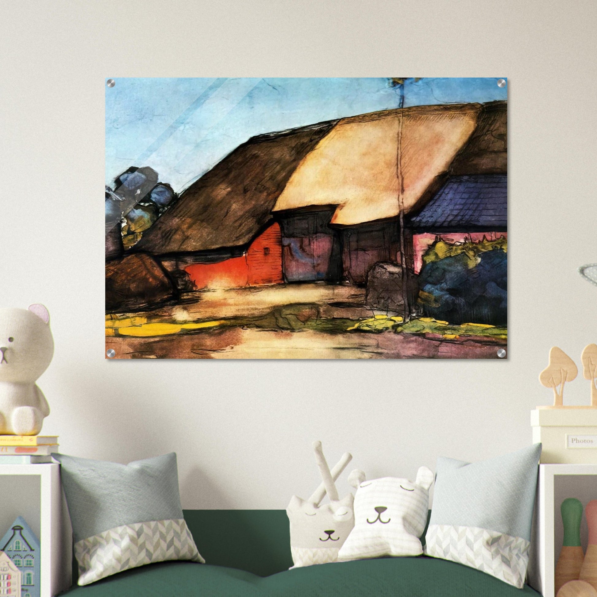 Small farm on Nistelrode - Piet Mondrian Acrylic Print - 70x100 cm / 28x40″ inches | Piet Mondrian Wall Art | Piet Mondrian Prints