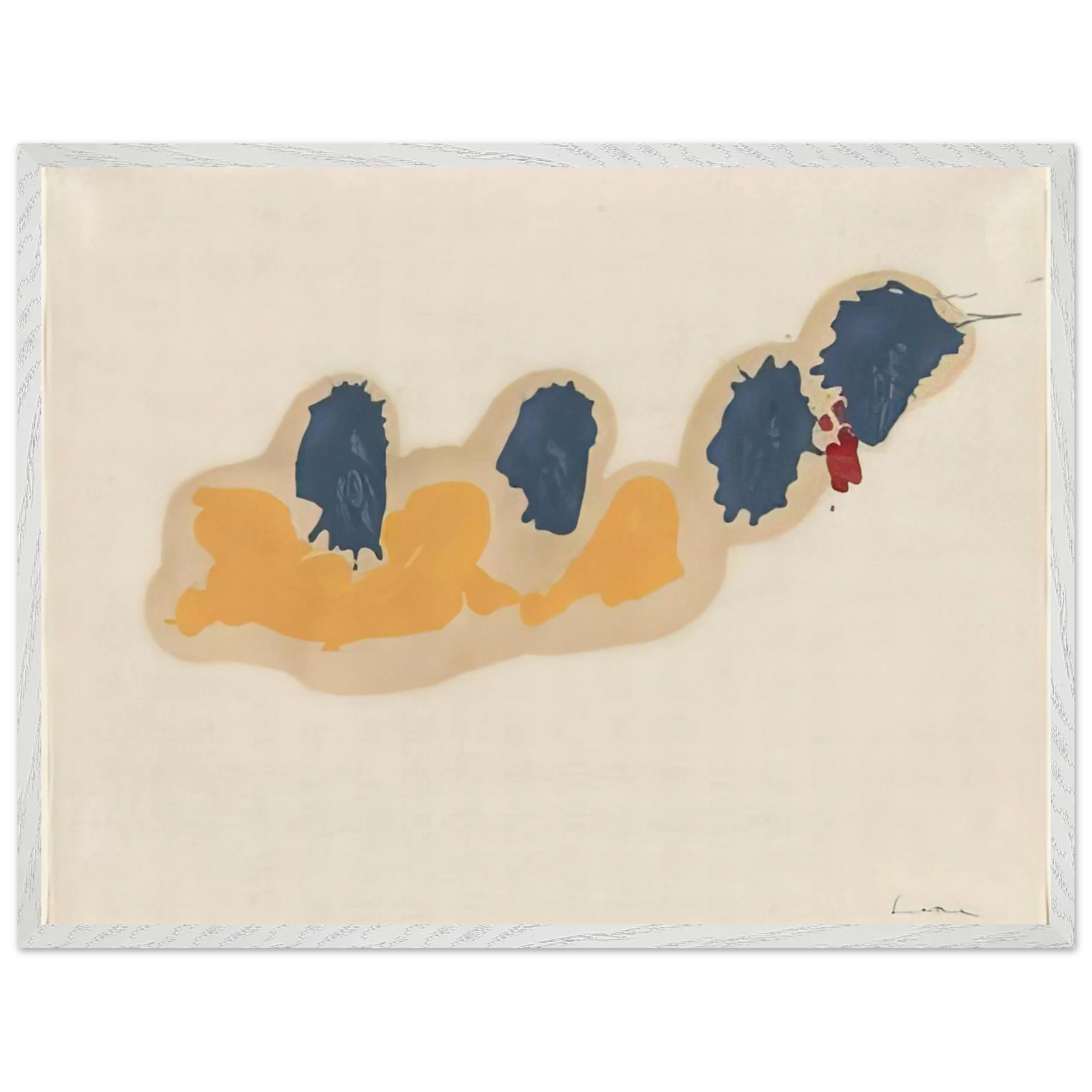 Helen Frankenthaler - April IV - 1960 Wall art - A1 (59.4 x 84.1  cm) - Premium Wooden Framed Poster With Fine Art Paper - Black frame