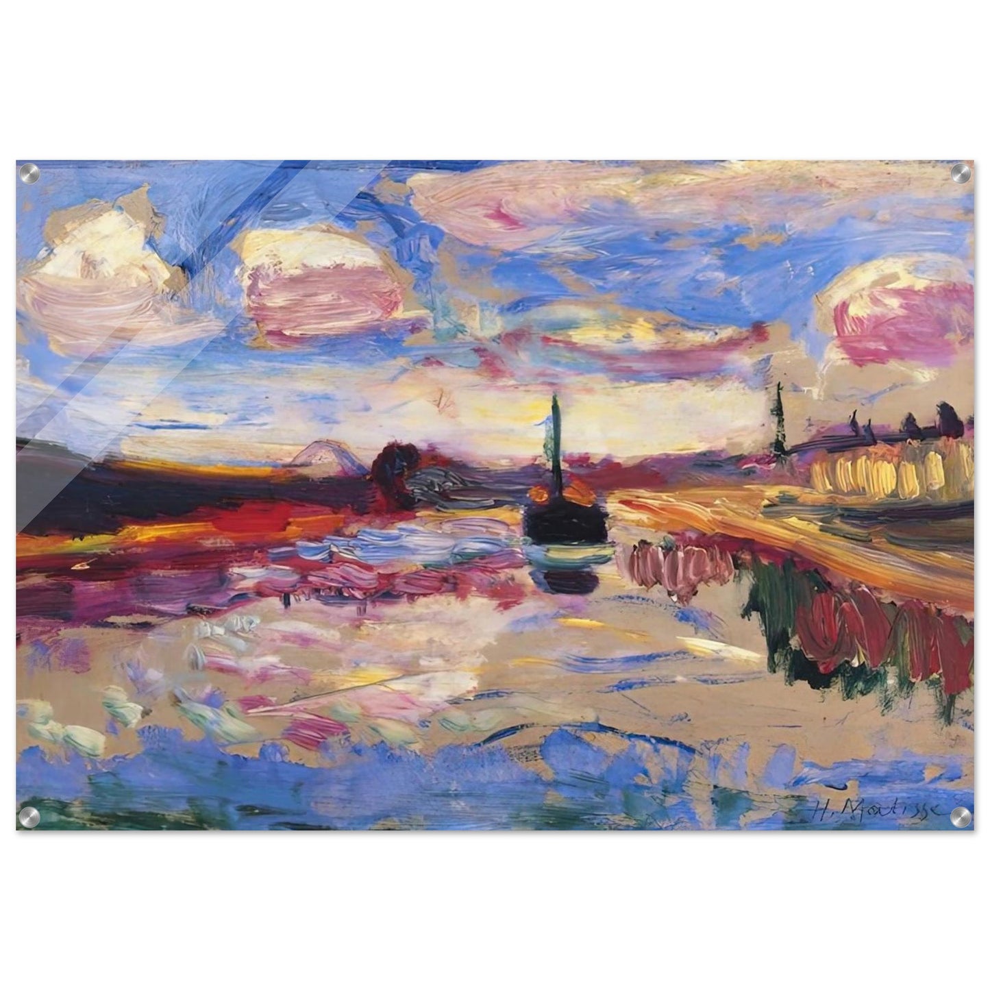 CANAL DU MIDI 1899 - Henri Matisse Acrylic Print - 70x100 cm / 28x40″ inches | Henri Matisse Wall Art | Henri Matisse Prints