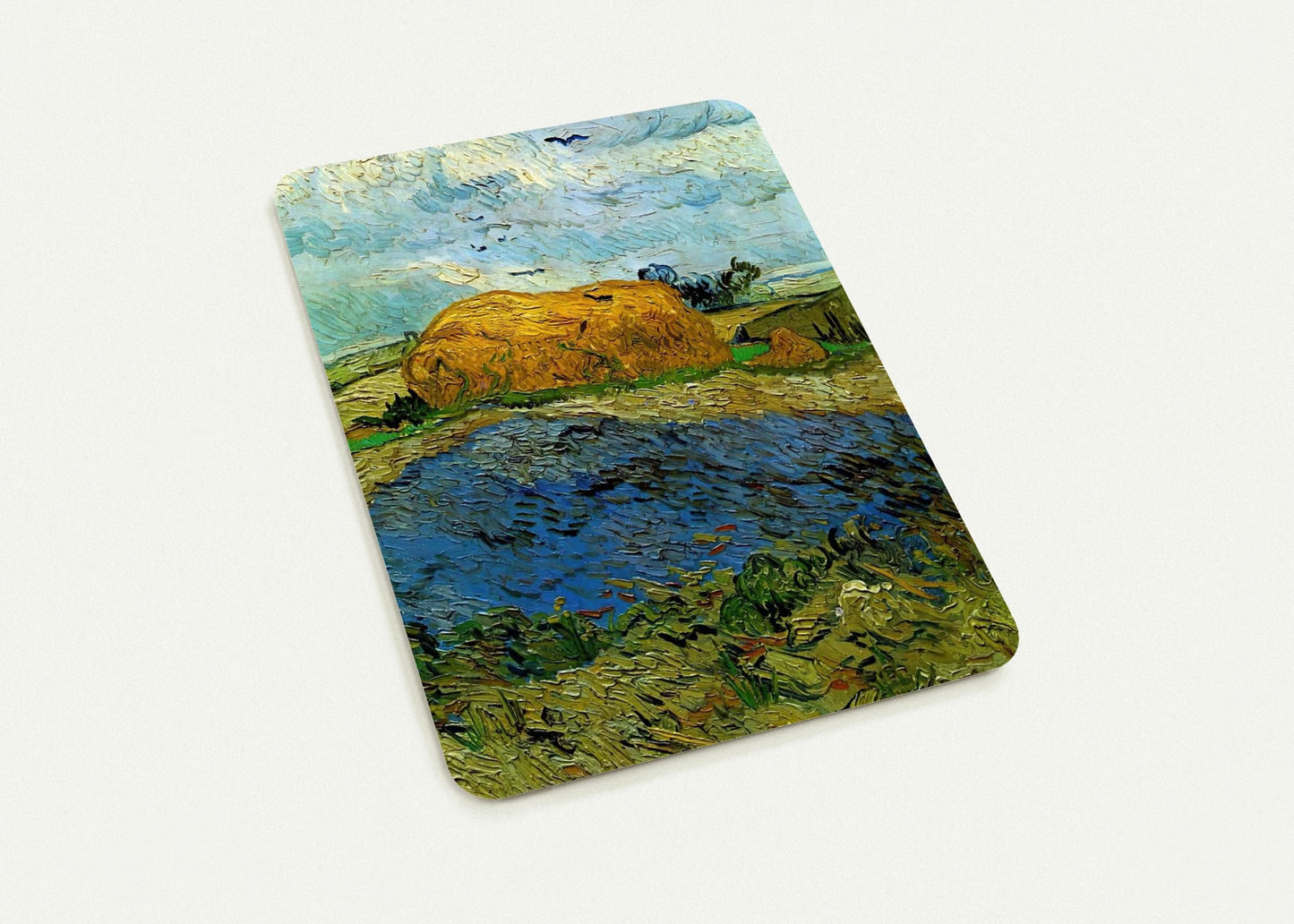 Haystack under a Rainy Sky By Vincent van Gogh Pack of 10 Post Cards | Vincent van Gogh Post Cards | A6 (10.5 x 14.8 cm) - 4.1 x 5.8 inches
