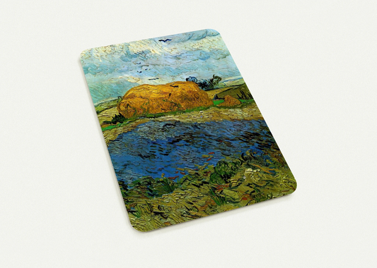 Haystack under a Rainy Sky By Vincent van Gogh Pack of 10 Post Cards | Vincent van Gogh Post Cards | A6 (10.5 x 14.8 cm) - 4.1 x 5.8 inches