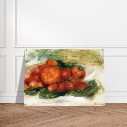 Still Life with Strawberries - Pierre-Auguste Renoir Acrylic Print - 70x100 cm / 28x40″ inches