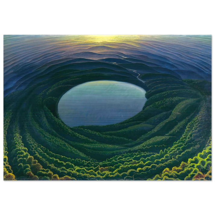 Lago umbro - 1942 - Gerardo Dottori Brushed Aluminum Print - 70x100 cm / 28x40 inches | Gerardo Dottori Aluminum Print | Gerardo Dottori Prints