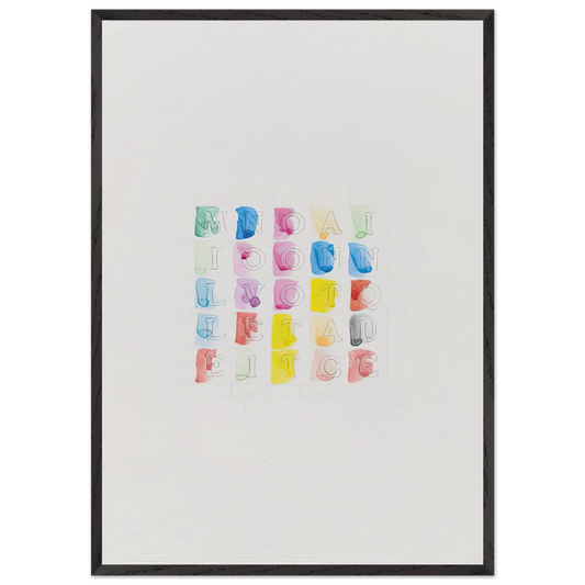 MILLENOVECENTOTTANTACINQUE 1985 - Alighiero Boetti Framed Art Print – Black Wooden Frame - Default Title - -Framed Art Print