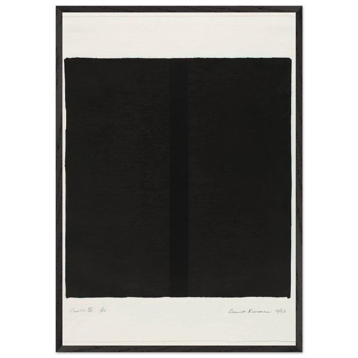 Canto IV - Barnett Newman 70x100 cm / 28x40 inches Framed Art Print – Black Wooden Frame