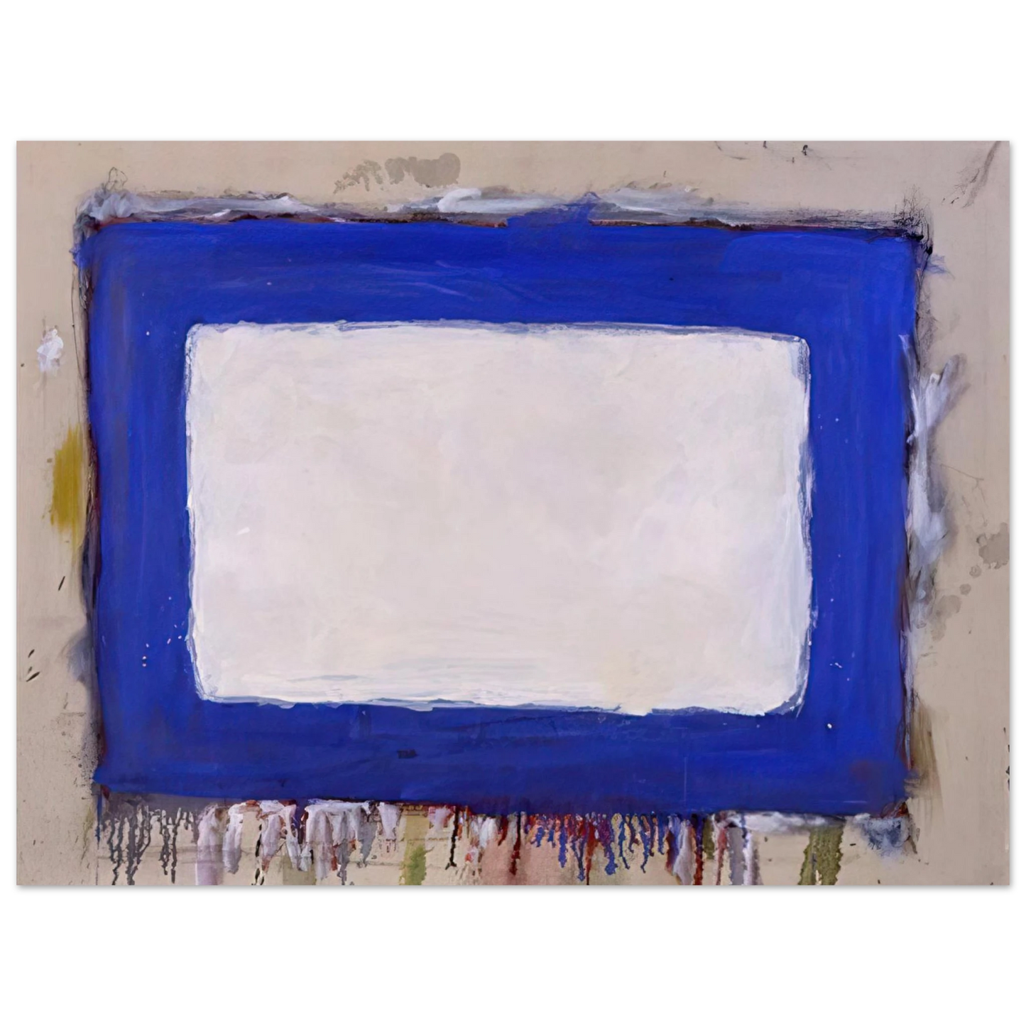 Gene Davis - Blue Rectangle II - 1958 Fine Art Poster - Default Title