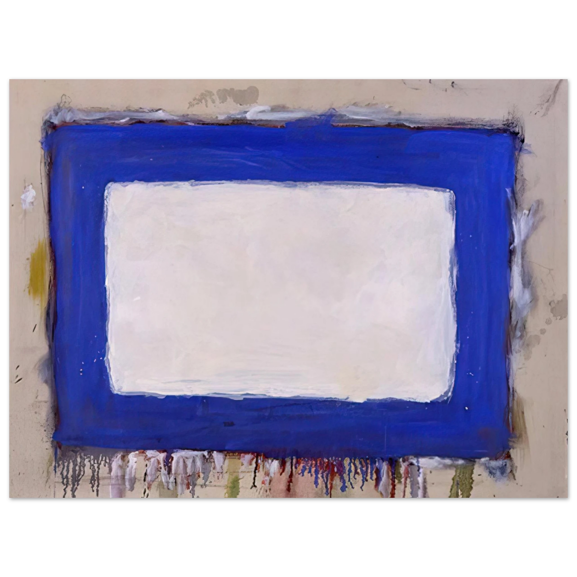 Gene Davis - Blue Rectangle II - 1958 Fine Art Poster - Default Title