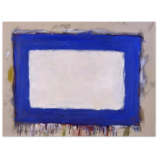 Gene Davis - Blue Rectangle II - 1958 Fine Art Poster - Default Title