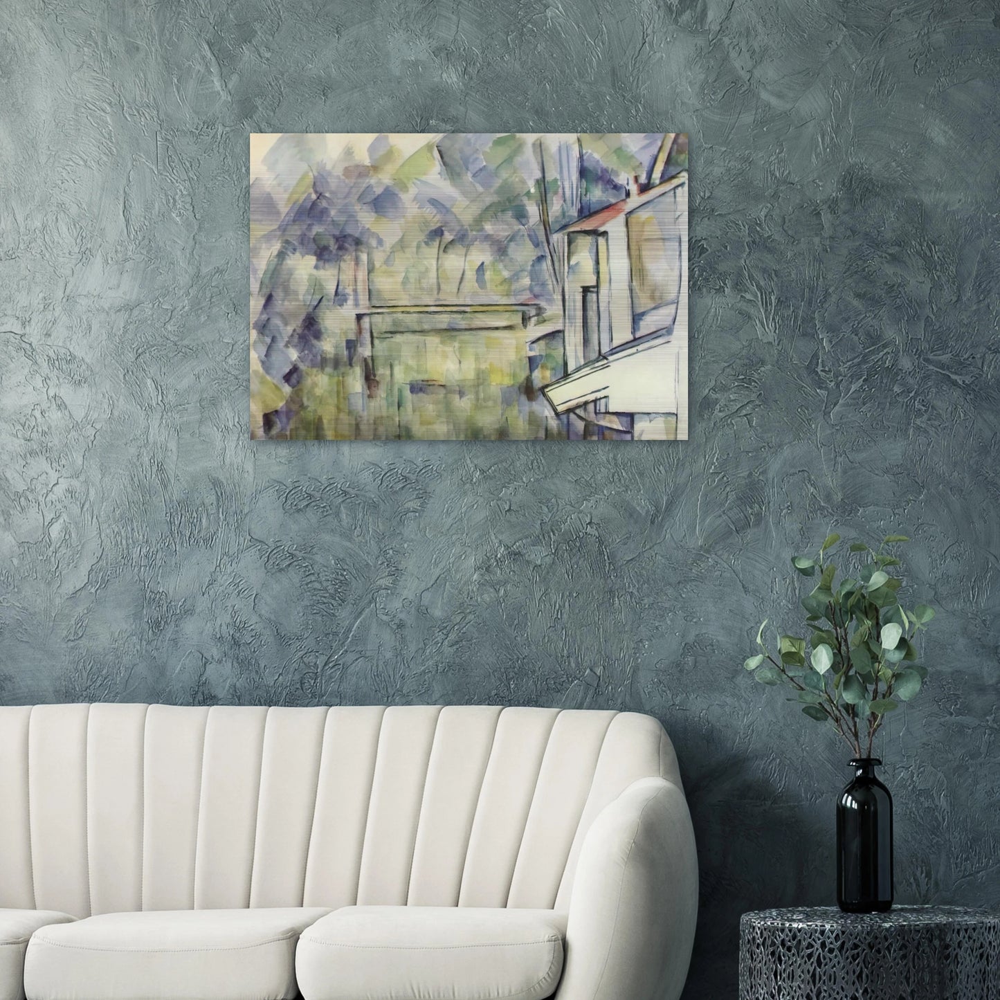 Mill on the River - Paul Cézanne Brushed Aluminum Print - 70x100 cm / 28x40 inches | Paul Cézanne Aluminum Print | Paul Cézanne Prints