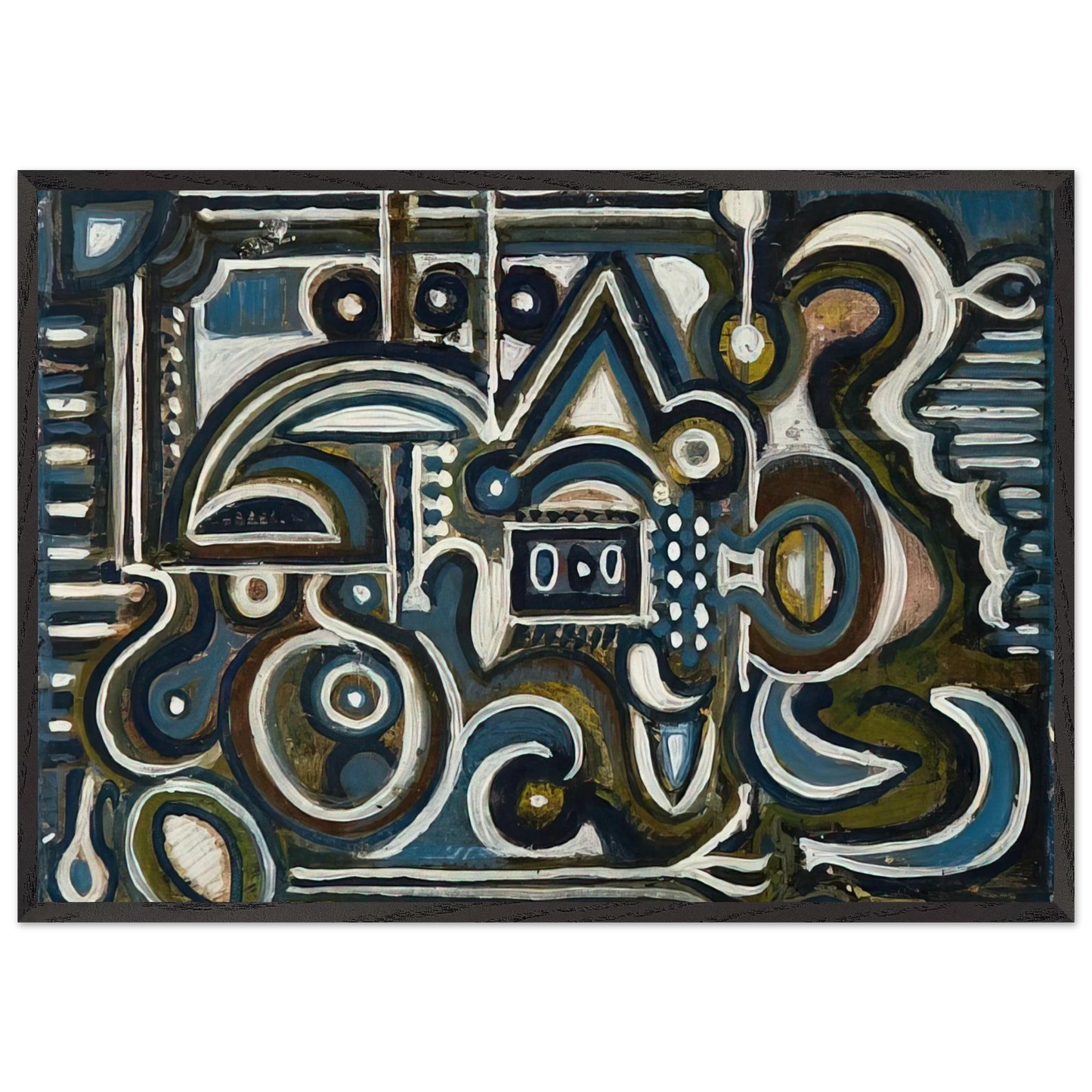 Untitled - 1930 - Richard Pousette-Dart Framed Art Print – Black Wooden Frame - Default Title - -Framed Art Print