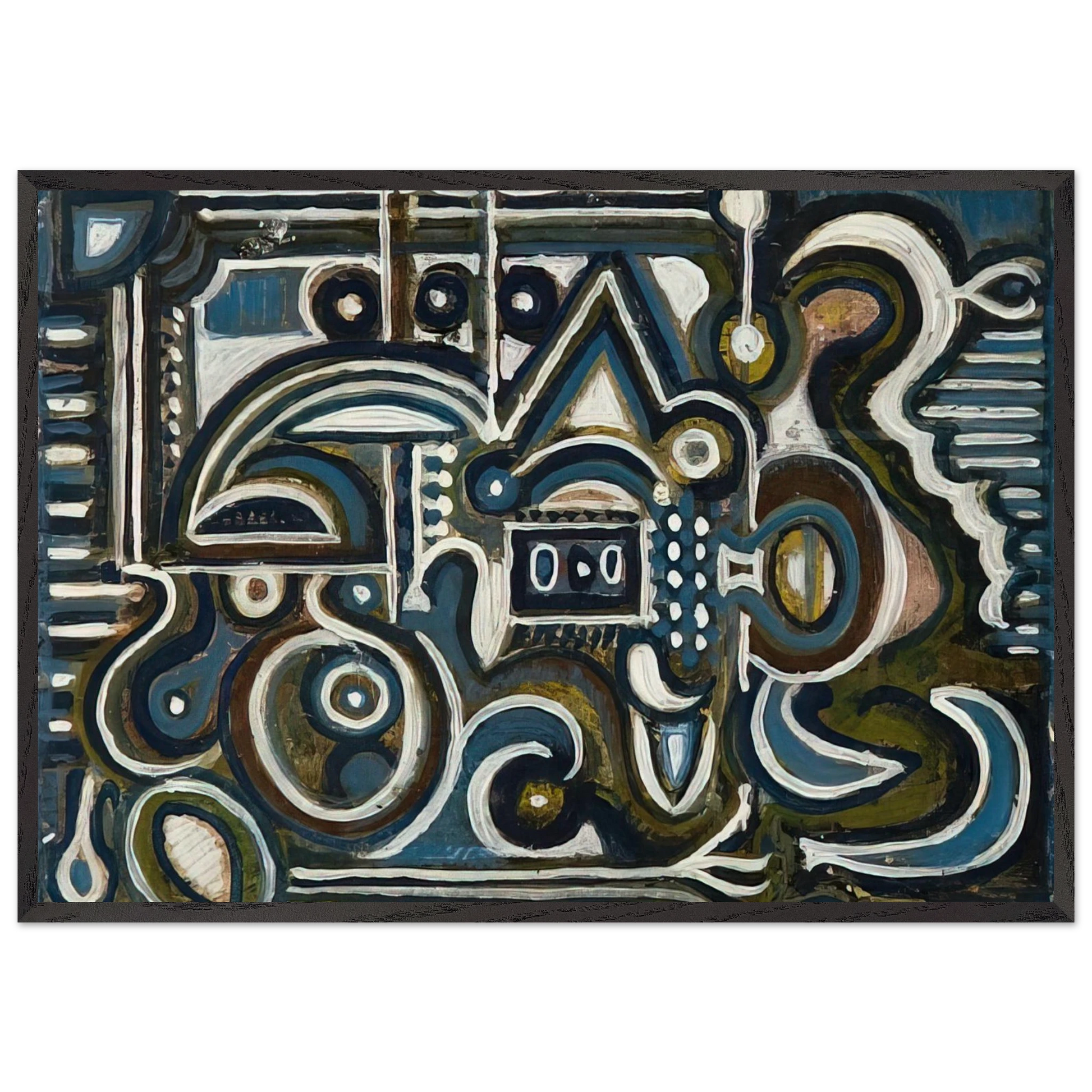 Untitled - 1930 - Richard Pousette-Dart Framed Art Print – Black Wooden Frame - Default Title - -Framed Art Print