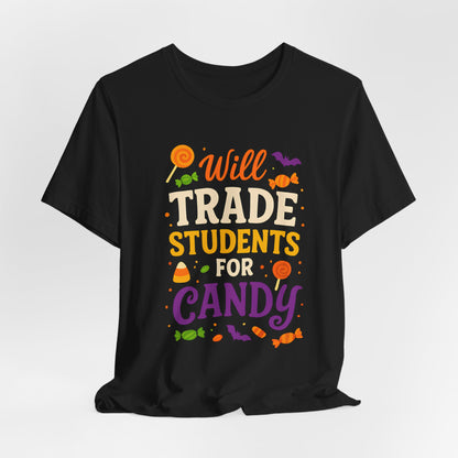 "Scambio Studenti Per Caramelle Insegnante Costume Halloween Carino Maglietta"