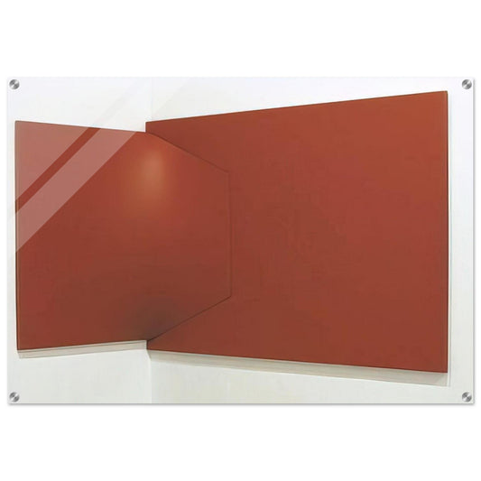 Dittico rosso - 1966 - Enrico Castellani Acrylic Print - 70x100 cm / 28x40″ inches