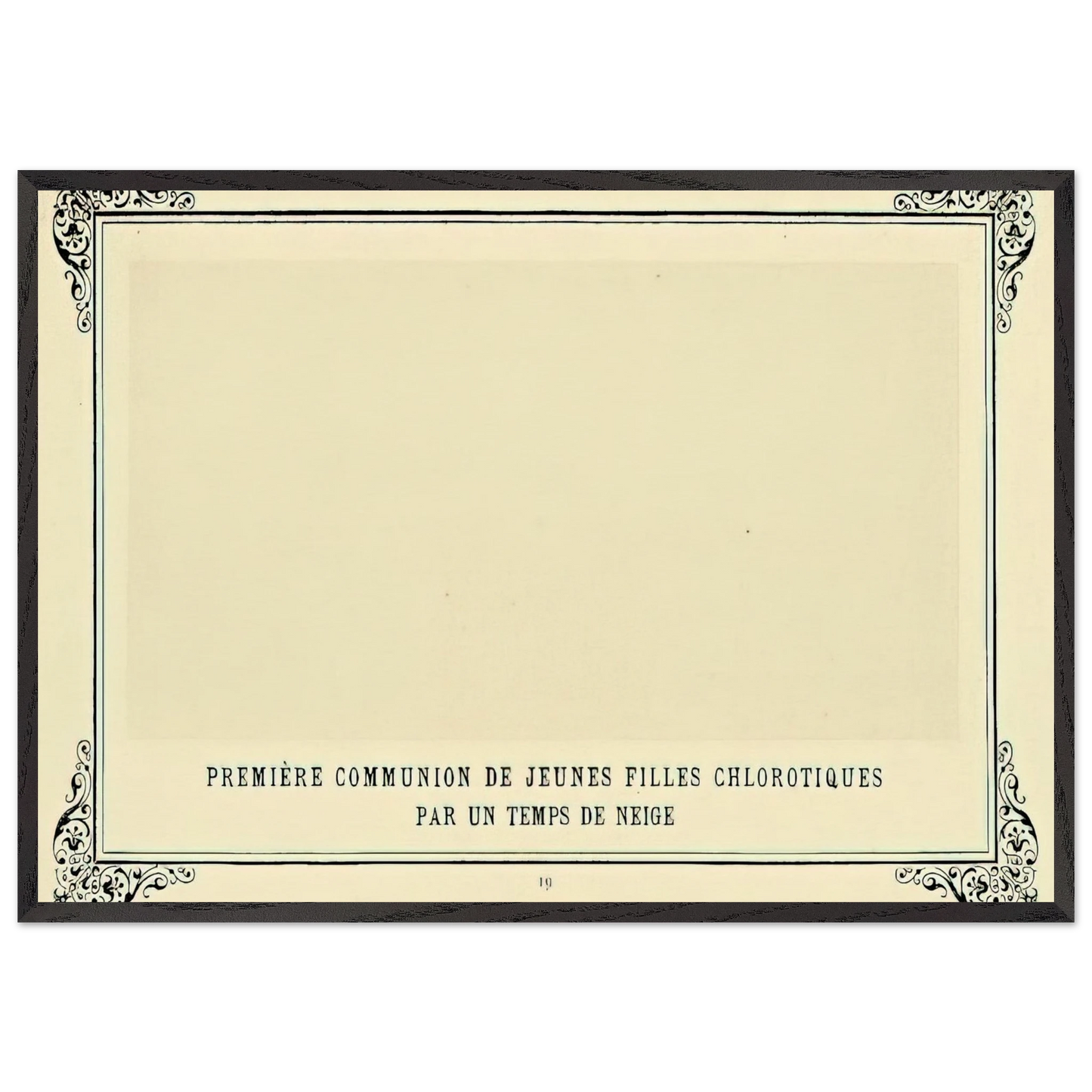 First Communion of Anaemic Young Girls in the Snow - Alphonse Allais Framed Art Print – Black Wooden Frame - Default Title - -Framed Art Print