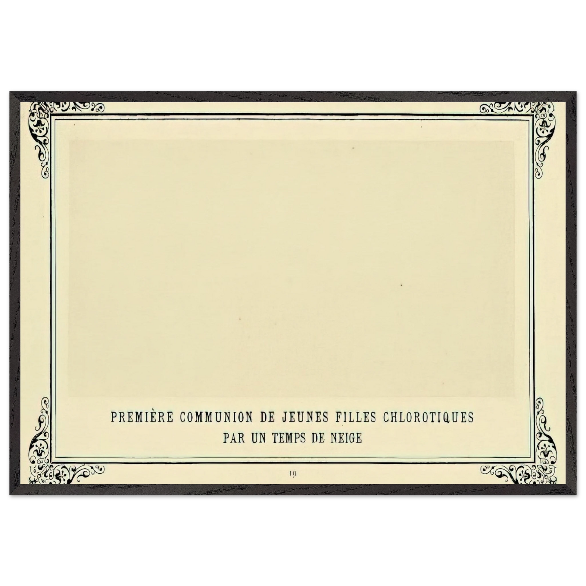 First Communion of Anaemic Young Girls in the Snow - Alphonse Allais Framed Art Print – Black Wooden Frame - Default Title - -Framed Art Print