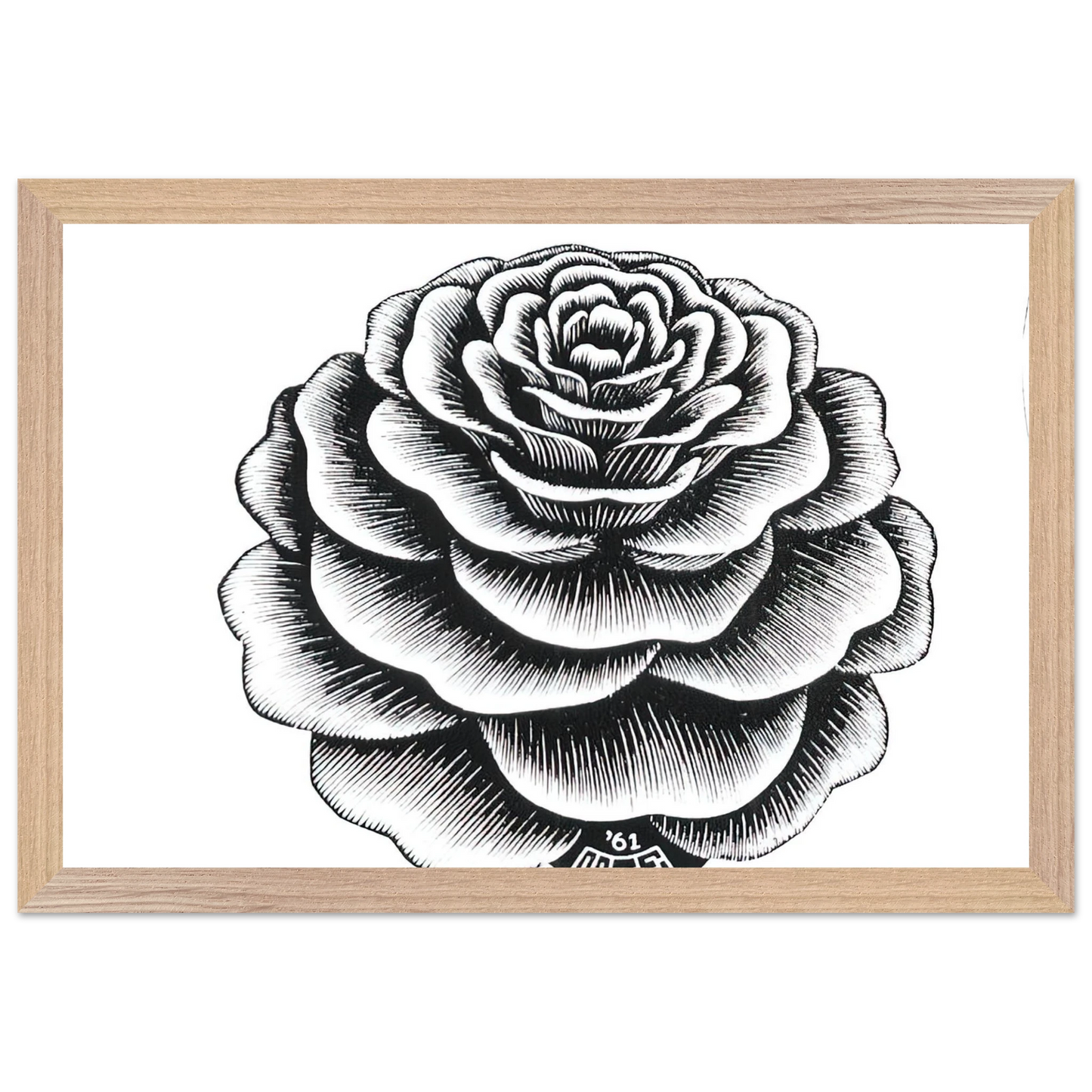 MC Escher - FLOWER 1 Wall Art - 30x40 cm / 12x16 inches - Fine Art Poster - -