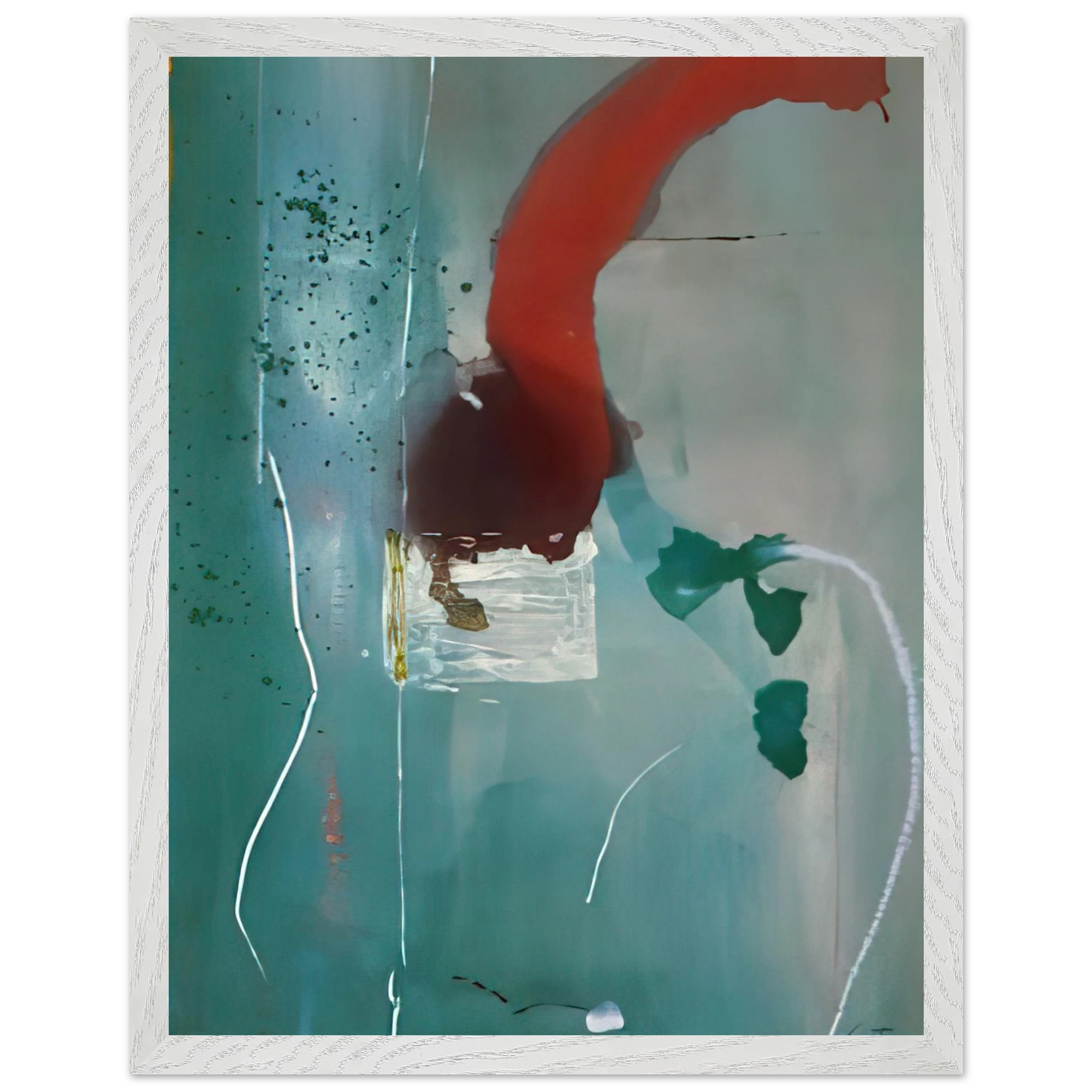 Helen Frankenthaler - Square One - 1985 Wall art - A3 (29.7 x 42  cm) - Premium Wooden Framed Poster With Fine Art Paper - Black frame