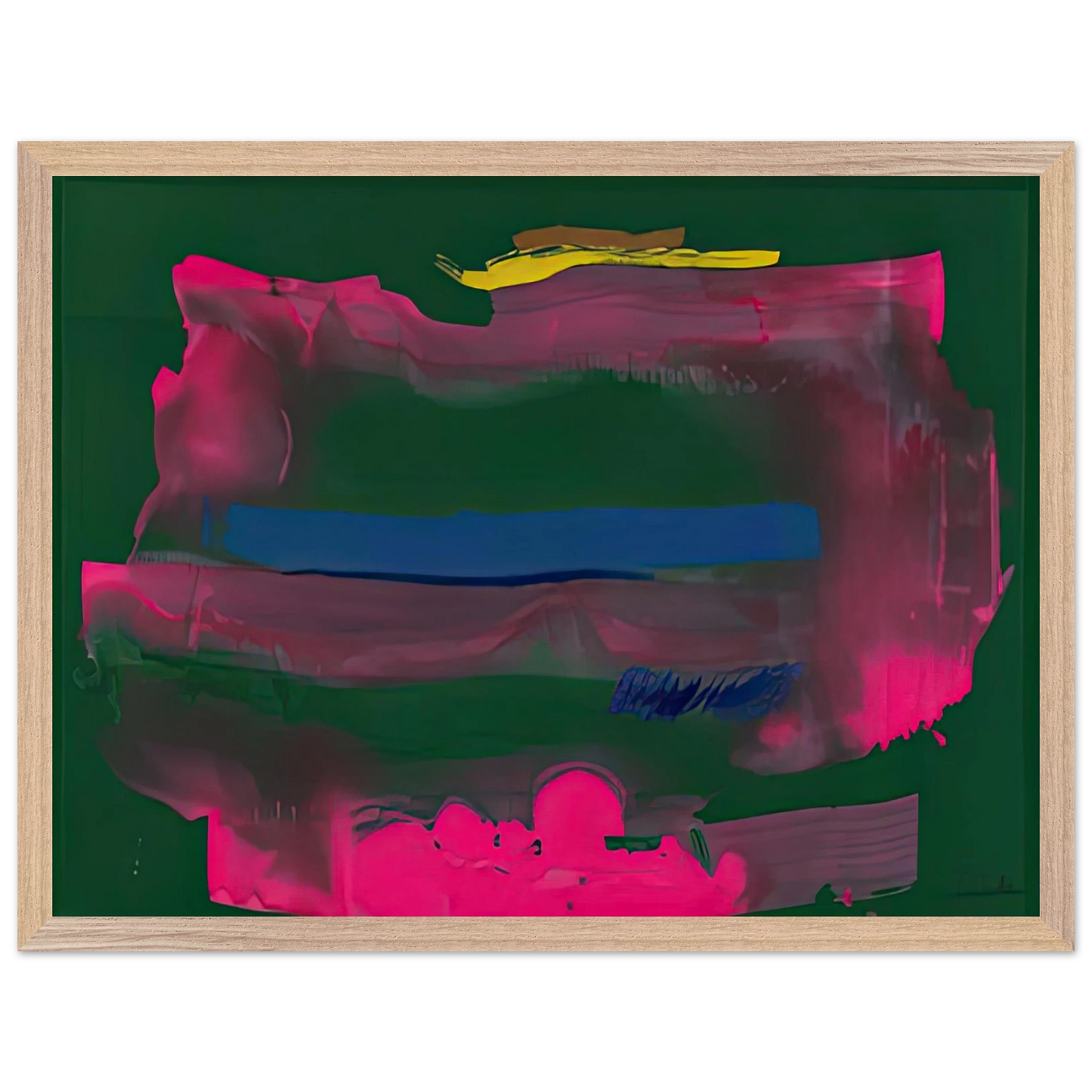 Helen Frankenthaler - Reef, 1991- Wall Art - 30x40 cm / 12x16 inches - Premium Wooden Framed Poster With Fine Art Paper - Wood frame