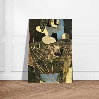 Still life with fishing net - Pablo Picasso Brushed Aluminum Print - 70x100 cm / 28x40 inches | Pablo Picasso Aluminum Print | Pablo Picasso Prints