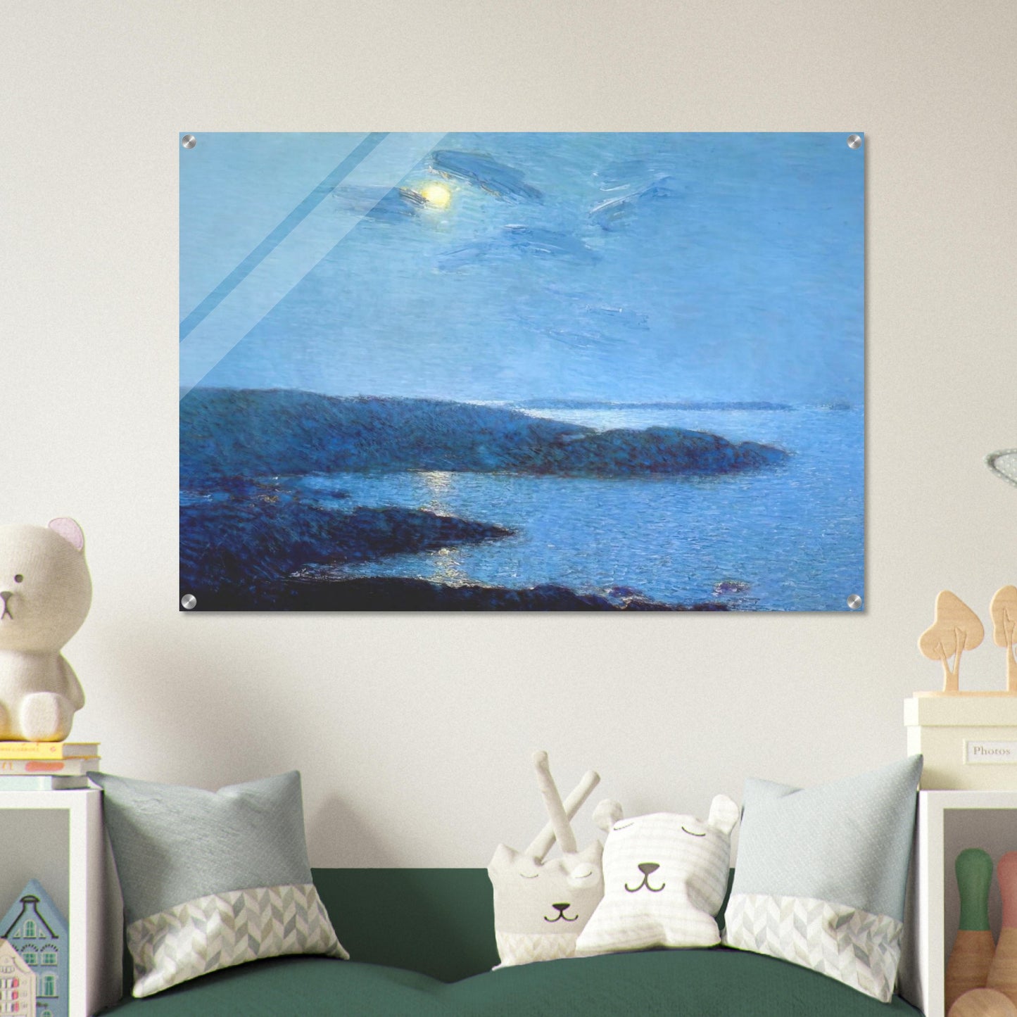 Moonlight - Childe Hassam Acrylic Print - 70x100 cm / 28x40″ inches | Childe Hassam Wall Art | Childe Hassam Prints