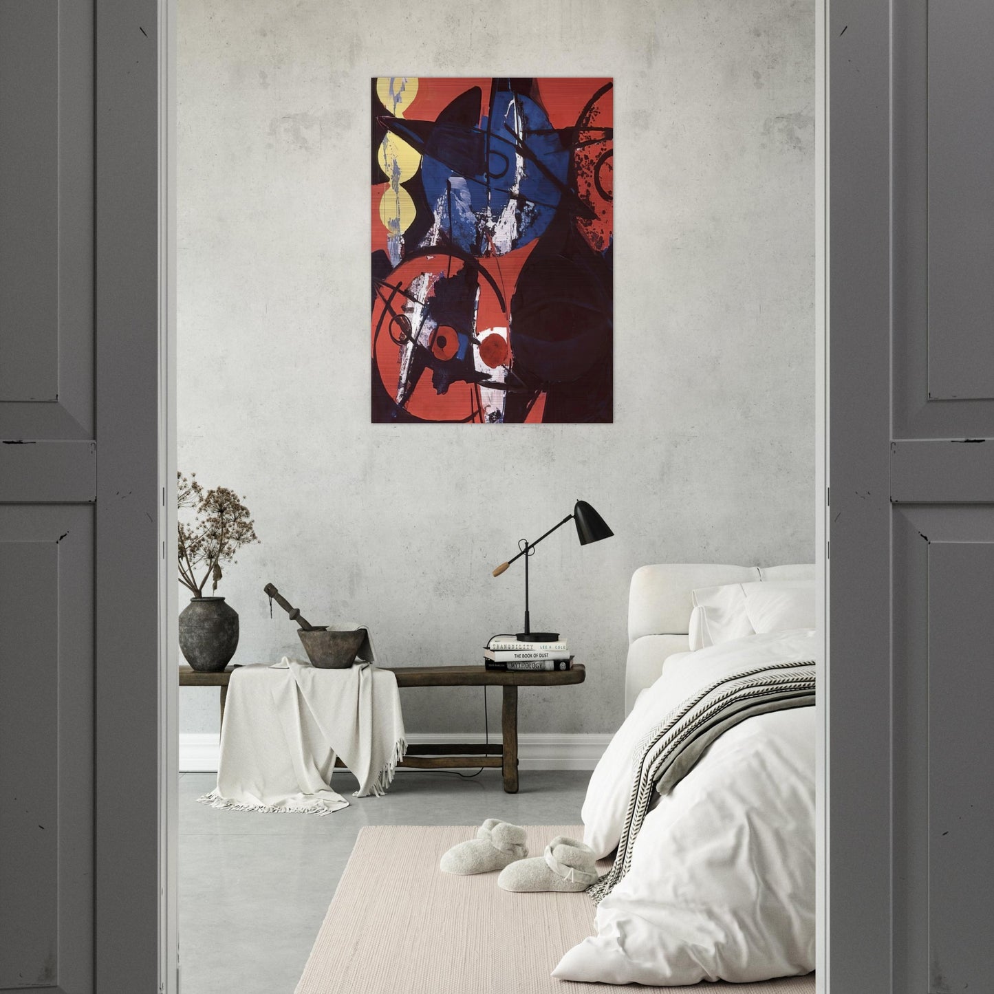 Blaufeuer - 1964 - Ernst Wilhelm Nay Brushed Aluminum Print - 70x100 cm / 28x40 inches | Ernst Wilhelm Nay Aluminum Print | Ernst Wilhelm Nay Prints