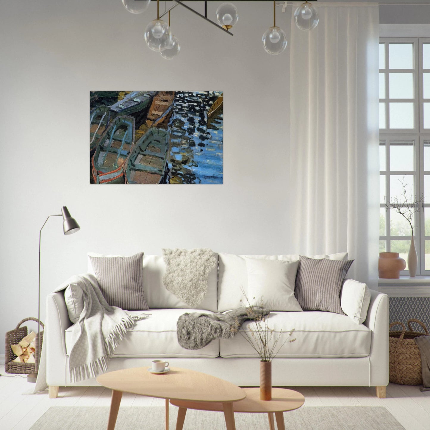 Bathers at La Grenouillere - claude monet Brushed Aluminum Print - 70x100 cm / 28x40 inches | claude monet Aluminum Print | claude monet Prints