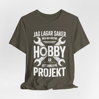 Progetto Hobby Tee - Camicia divertente fai-da-te per artigiani, regalo per l'uomo tuttofare, Festa del Papà, abbigliamento casual, abbigliamento da officina