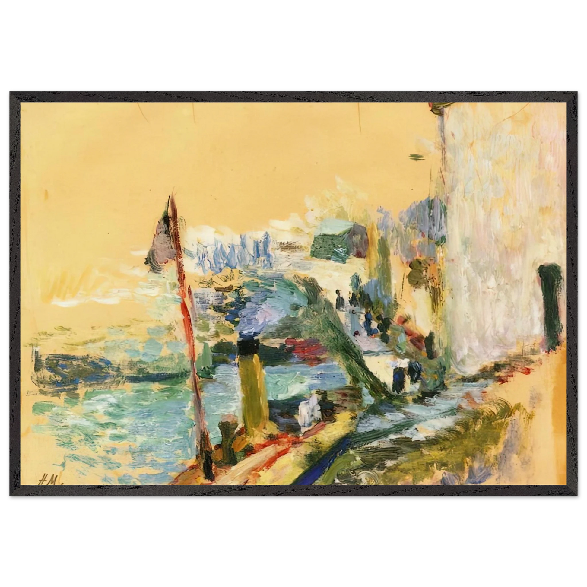 THE PORT OF BELLE ISLE SUR MER 1897 - Henri Matisse Framed Art Print – Black Wooden Frame - Default Title - -Framed Art Print