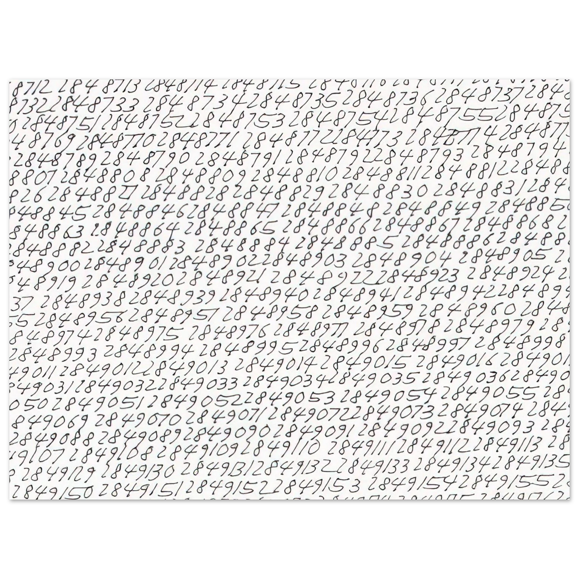 Roman Opalka - 19651 - ∞, Detail - Conceptual Art Fine Art Poster - Default Title