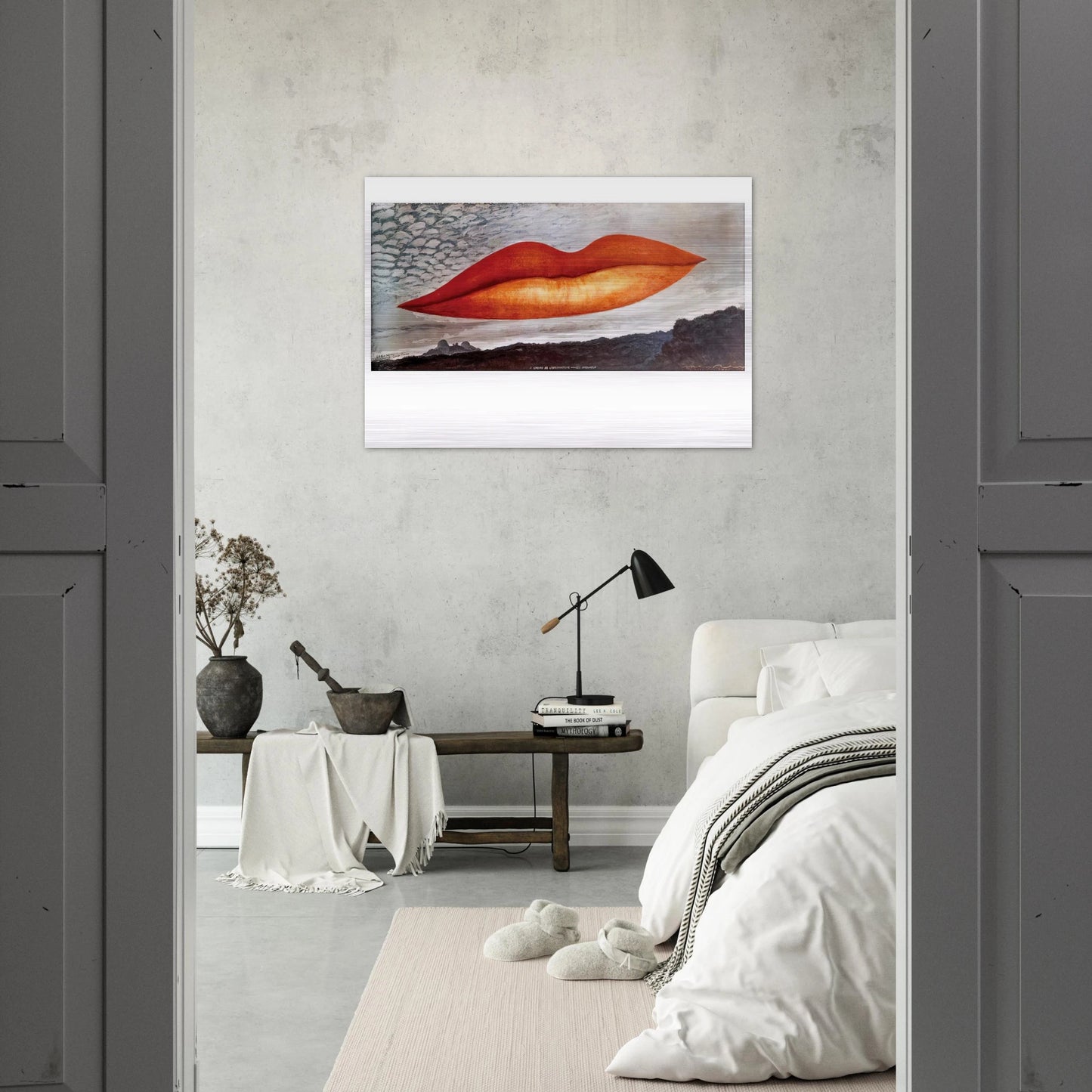 OBSERVATORY TIME THE LOVERS - Man Ray Brushed Aluminum Print - 70x100 cm / 28x40 inches | Man Ray Aluminum Print | Man Ray Prints