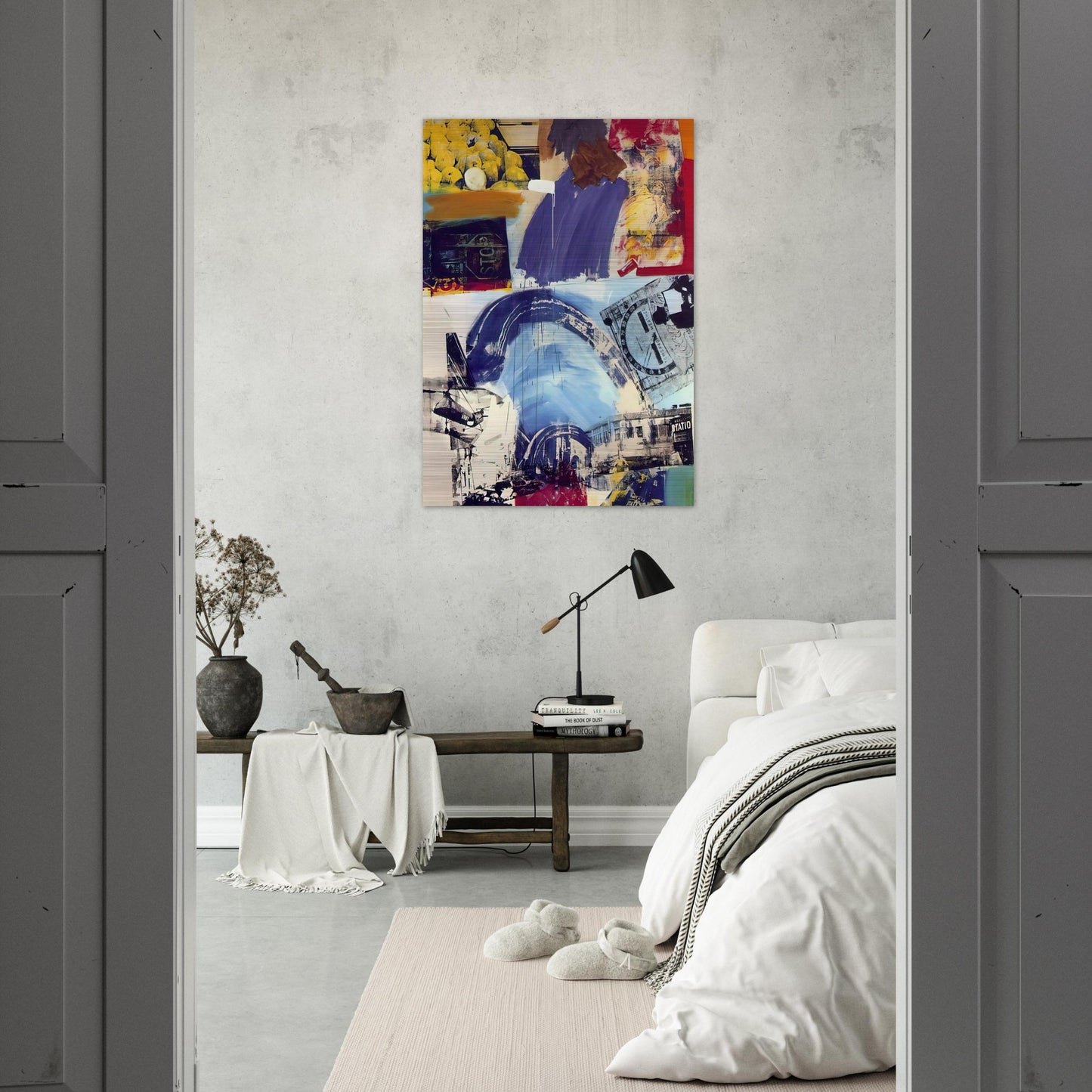 HARBOR - Robert Rauschenberg Brushed Aluminum Print - 70x100 cm / 28x40 inches | Robert Rauschenberg Aluminum Print | Robert Rauschenberg Prints