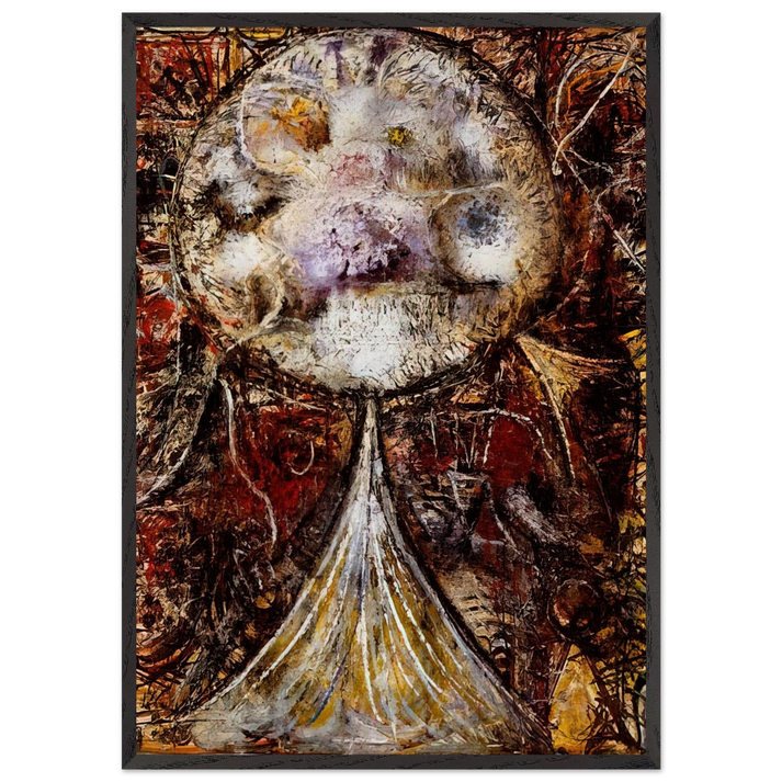 The Atom One World - Richard Pousette-Dart 70x100 cm / 28x40 inches Framed Art Print – Black Wooden Frame