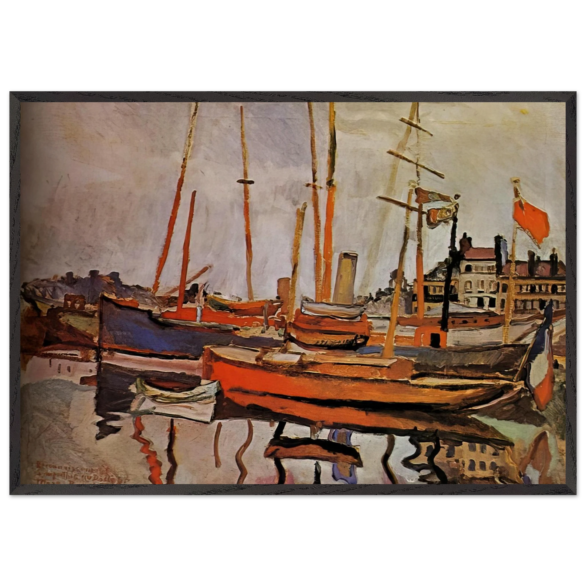 THE PORT OF LE HAVRE 1906 - Raoul Dufy Framed Art Print – Black Wooden Frame - Default Title - -Framed Art Print