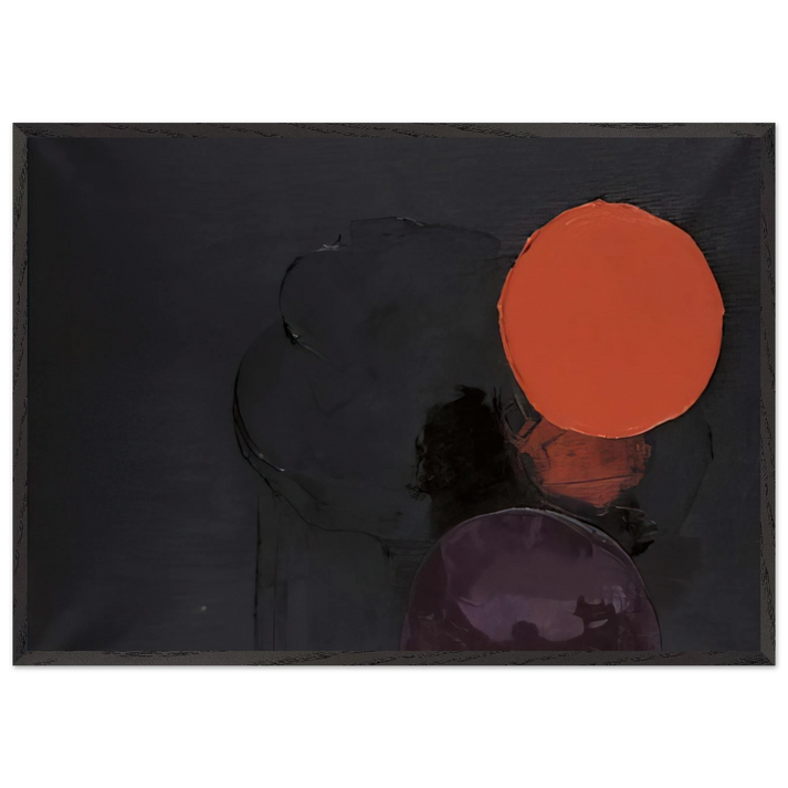PAINTING 847 - Luis Feito 70x100 cm / 28x40 inches Framed Art Print – Black Wooden Frame