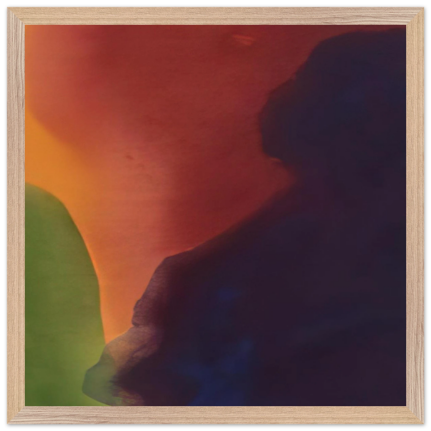 Helen Frankenthaler - Blue Atmosphere III - 1963 Wall art - 45x60 cm / 18x24 inches - Premium Wooden Framed Poster With Fine Art Paper - White frame
