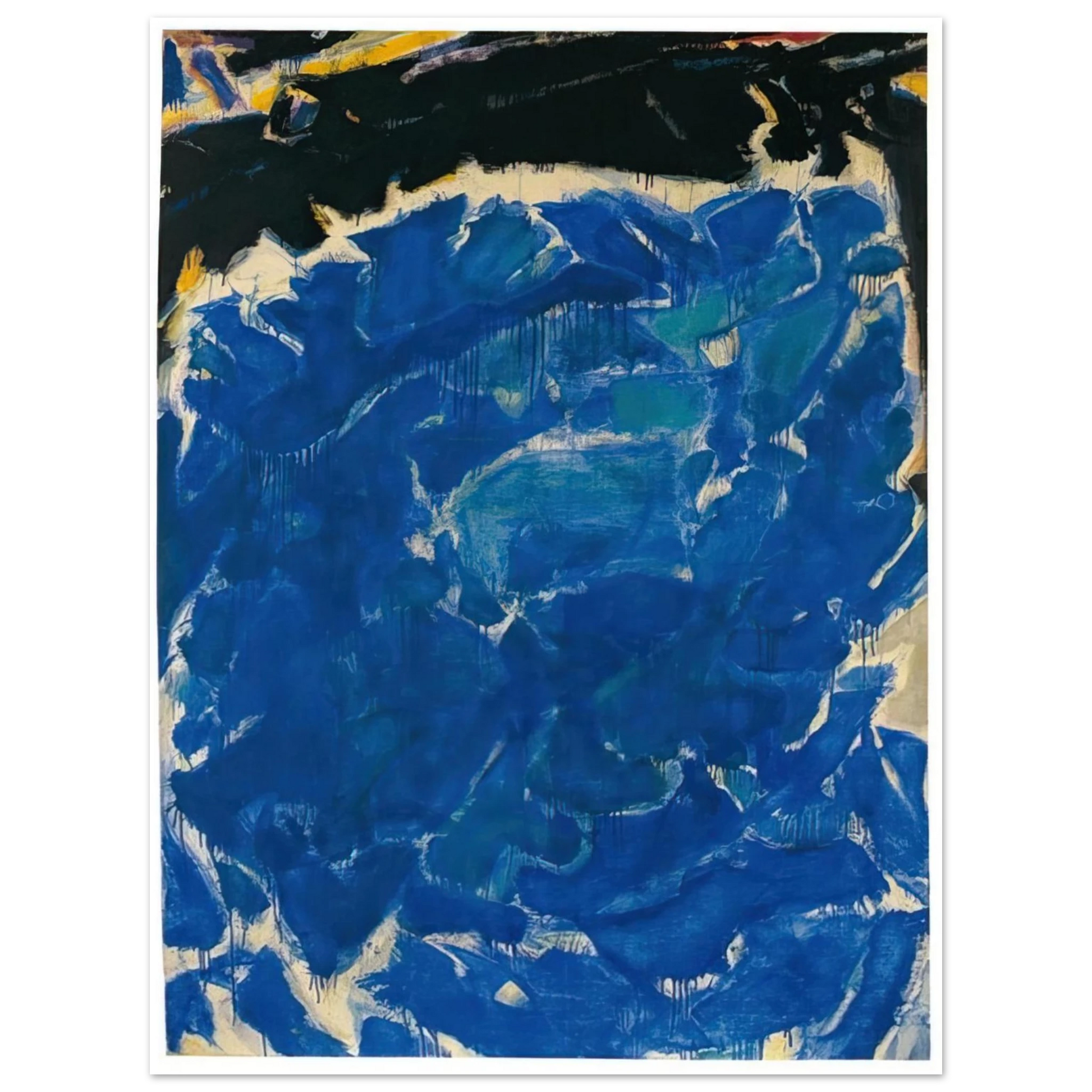 Sam Francis - Deep Blue and Black Fine Art Poster - Default Title
