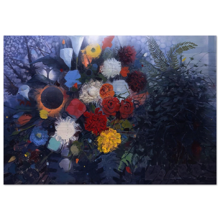 Flowers No. 1 - 1975 - Gebre Kristos Desta Brushed Aluminum Print - 70x100 cm / 28x40 inches | Gebre Kristos Desta Aluminum Print | Gebre Kristos Desta Prints