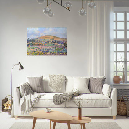 The Mount Riboudet in Rouen at Spring - claude monet Brushed Aluminum Print - 70x100 cm / 28x40 inches | claude monet Aluminum Print | claude monet Prints