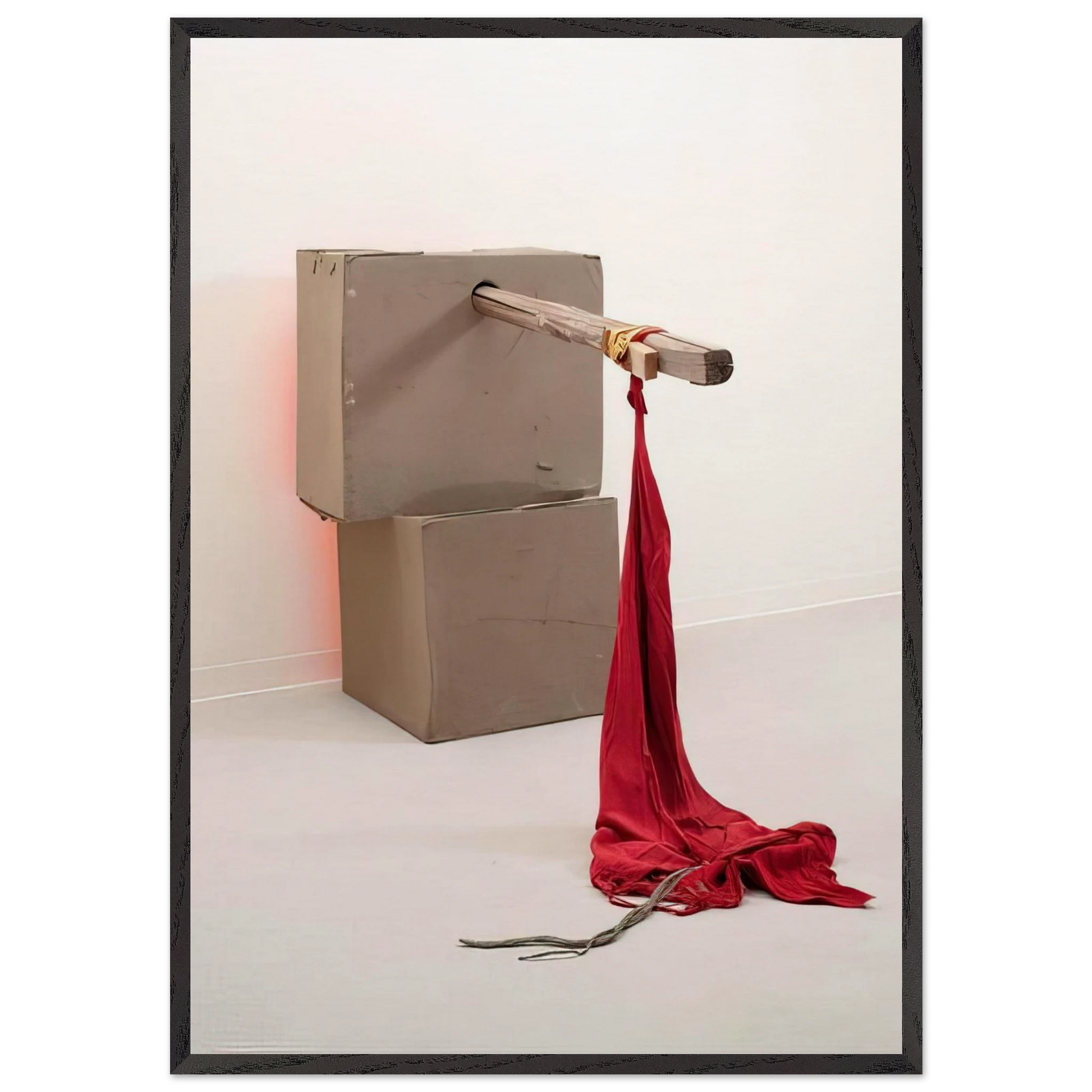 UNTITLED EARLY EGYPTIAN 1973 0 - Robert Rauschenberg Framed Art Print – Black Wooden Frame - Default Title - -Framed Art Print