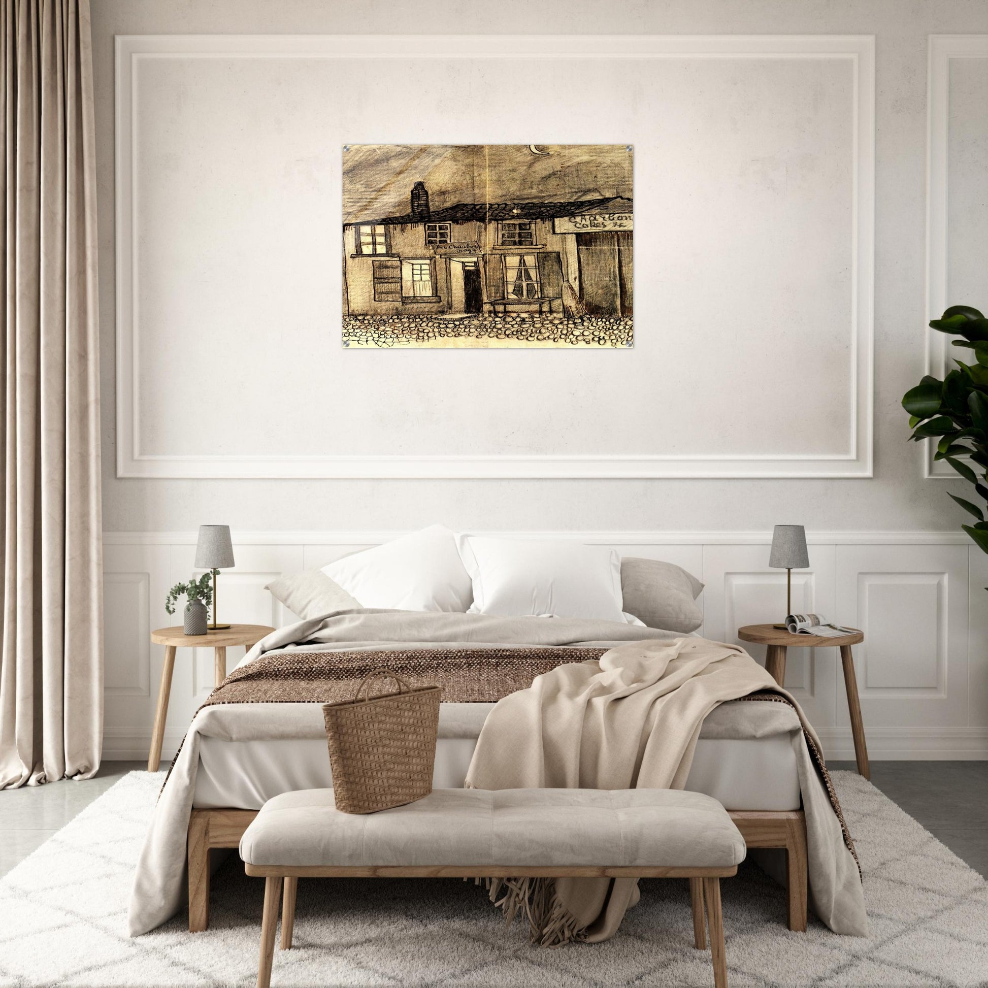 “Au Charbonnage” Café - Vincent van Gogh Acrylic Print - 70x100 cm / 28x40″ inches | Vincent van Gogh Wall Art | Vincent van Gogh Prints